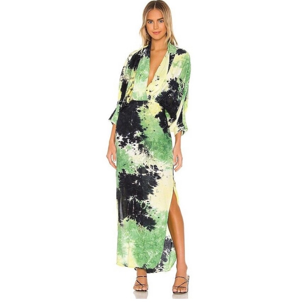 SWF Sunset Surplice Maxi Tie Dye Dress - Sz S - Like New